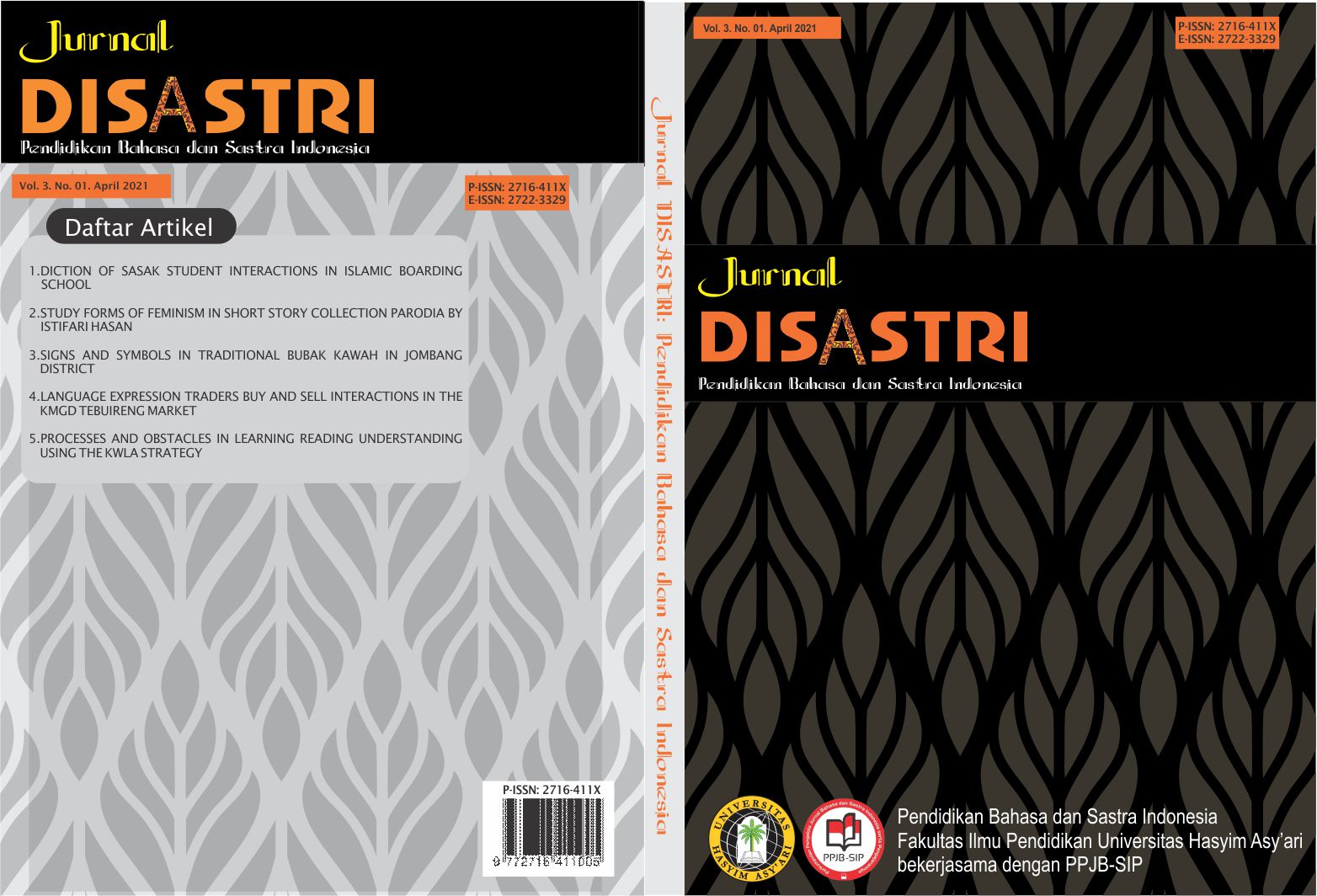 					View Vol. 2 No. 3 (2020): Jurnal Disastri: Pendidikan Bahasa dan Sastra Indonesia
				
